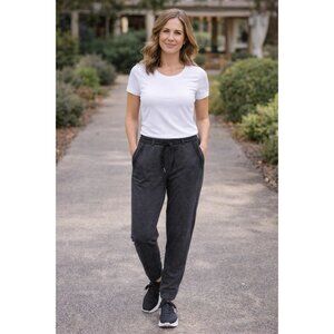 WHBM Wknd size Large Ball Chain Jogger Pants Grey